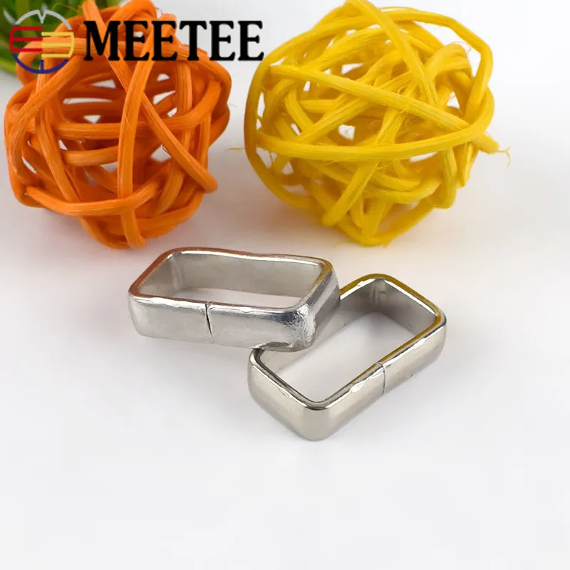 Meetee 5/10/20 шт. 20/25 мм Ручная петля для ремня медные серебряные ремни кольцо пряжки