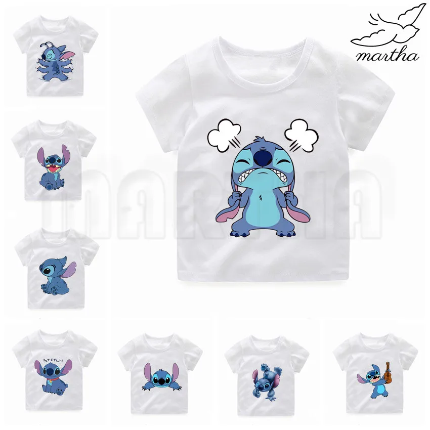 Новая белая футболка с забавным рисунком из мультфильма Angry Stitch принтом для