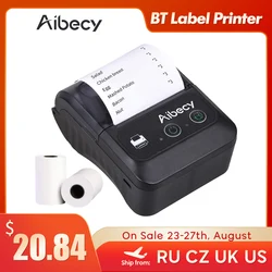 Imprimante d'étiquettes thermique sans fil Bluetooth, 58mm, 2 pouces, Portable, Mini imprimante d'étiquettes pour magasin, expédition 