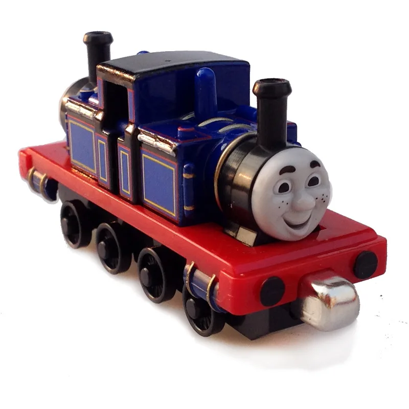 Thomas and Friends Strackmaster 1:43 Двойные головки Mighty Mac фиолетовый поезд модель сплава Магнитный трек мальчик игрушка подарок на день рождения