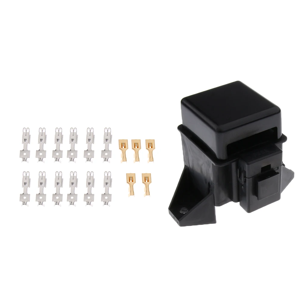 Car Boat 6Way Terminals Circuit Standard ATO ATC Blade Fuse Box Block Holder