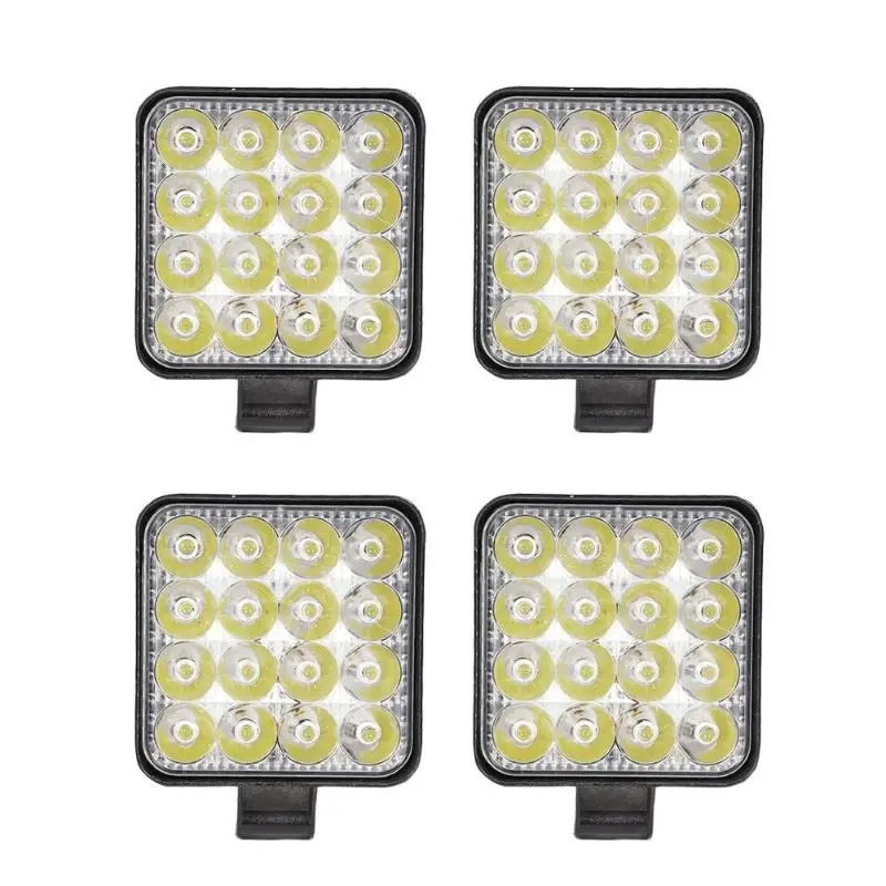 48 Вт 16LED Мини рабочий светильник с точечным лучом 6500K для внедорожника, внедорожника, вождения, противотуманных фар 12-24 В - Цвет: 4pcs