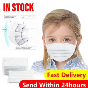 

Disposable Boy And Girl Cartoon Masks For Children 3-Layer Mask Dustproof 100PCS Windproof Sun Protection Bandana Neck Scarves#4