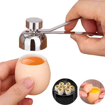 

Metal Egg Scissors Egg Topper Cutter Shell Opener Kitchen Tools Stainless Steel Boiled Raw Egg Opener