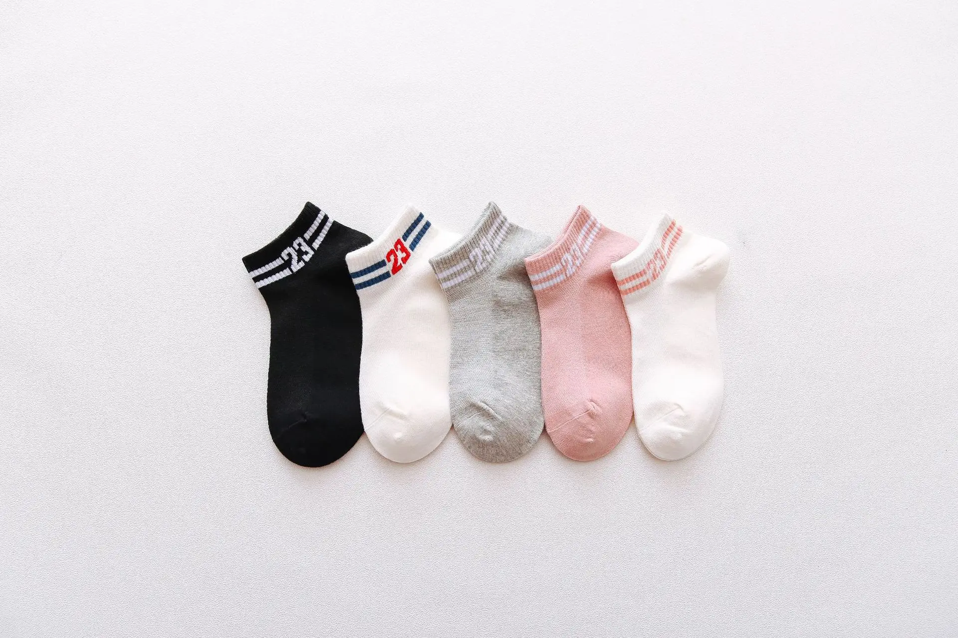 Mesh tou qi wa Children Spring And Summer Thin Short WOMEN'S Socks Polyester Cotton Sports Trend No-show Socks Women's with Numb