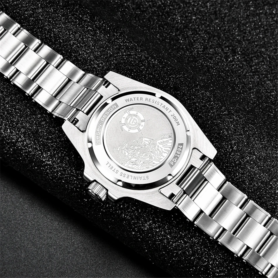 PAGANI DESIGN New 40mm Diving Wristwatch Retro Luxury Sapphire  NH35 Men's Automatic Mechanical Watches 200M Waterproof Luminous