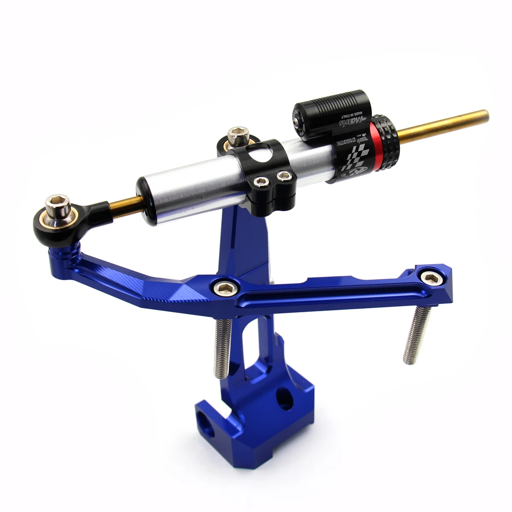 Damper Set - Blue Мотоцикл рулевого управления стабилизации демпфер Кронштейн монтажный комплект поддержка для Yamaha MT-09 MT 09 MT09 Tracer 900 FJ-09 - Цвет: Damper Set - Blue