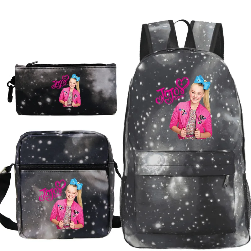 Красивый Jojo Siwa рюкзак для мальчиков и девочек школьные рюкзаки детские 3 шт./компл. школьная книга ранец для подростков детей - Цвет: photo colour