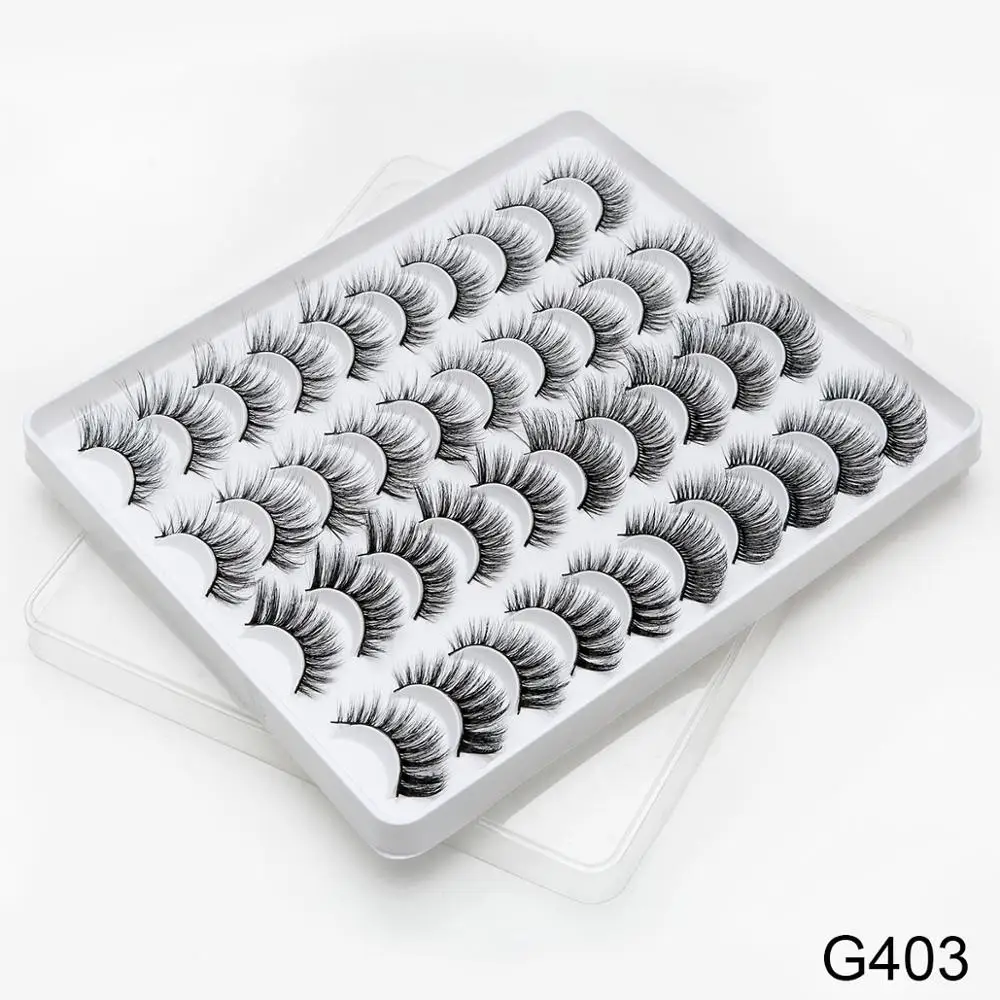 G403 SEXYSHEEP 5/20 пар 3D норковые накладные ресницы натуральные длинные накладные ресницы Объемные Накладные ресницы Макияж Наращивание ресниц - Цвет: G403