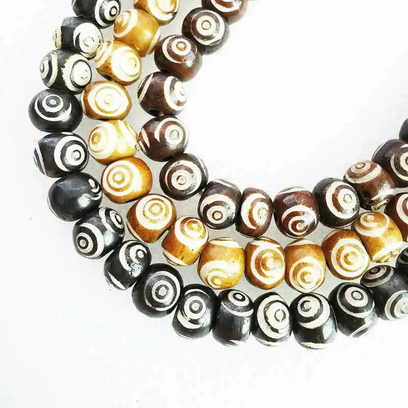 BRO530 Tibetan Yak Bone Hand Carved Wisdom Eye 108 Prayer beads Mala Multi Colors | Украшения и аксессуары