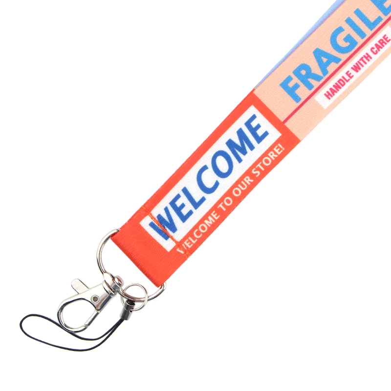 Homegaga Warning Lanyards Stylish Lanyard Strap For Keys Phone Cool Working Card Holder Hang Rope Gift for Friends D2428