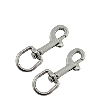 

2PCS Diving 316 Stainless Steel Swivel Bolt Snap Hook Clip 65mm 72mm 82mm 91mm Stainless Steel Oval Swivel Spring Snap Hook