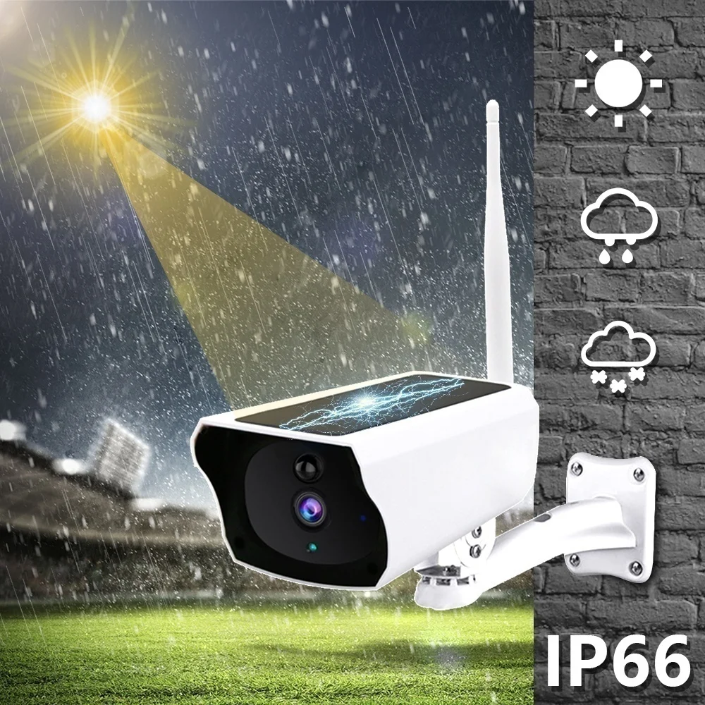 IP камера видеонаблюдения с солнечной батареей 1080P Wi Fi ИК ночное видение|Камеры