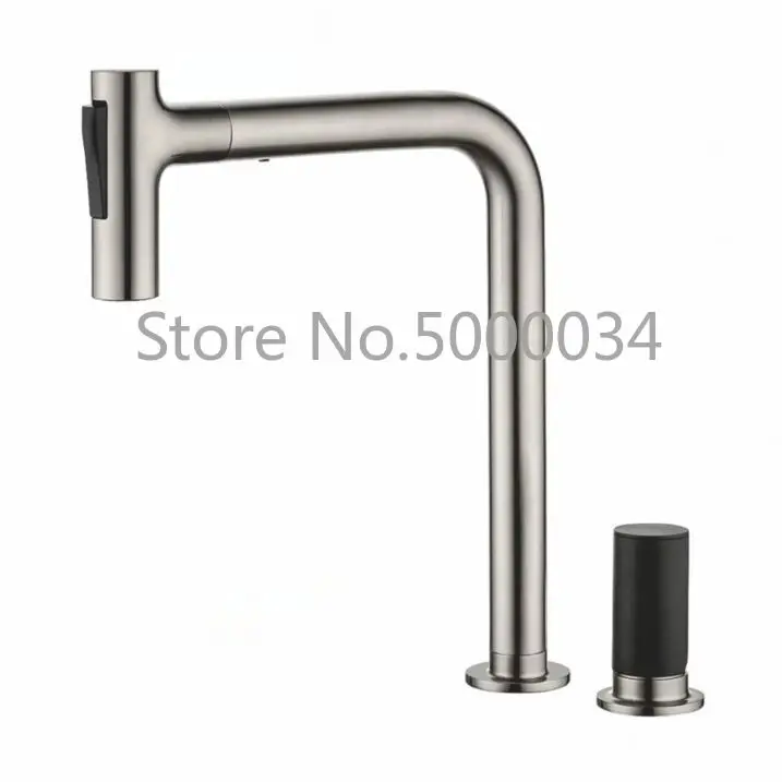 

Pull Down Out Flexible Hose 3 Way Usa Water Filter &Tap 3 Way Pull-out Spout 2 holes Kitchen Sink Faucet