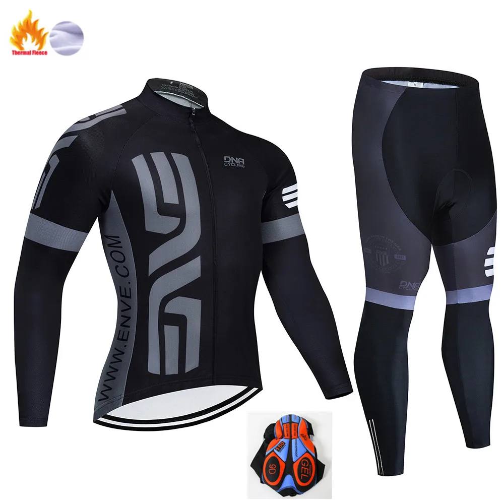 Winter Cycling suit NW Майо Ciclismo MTB Зимняя одежда для велоспорта с длинным рукавом, комплект Джерси, теплая флисовая одежда, одежда для верховой езды, комплект Ropa Ciclismo - Цвет: Winter Cycling suit