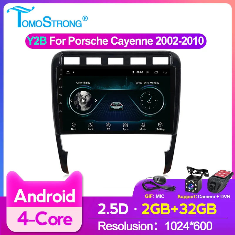 Автомобильный радиоприемник Android Carplay BT для Porsche Cayenne 2002-2008 2009 2010 2.5D видеоплеер