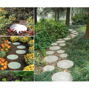 

Garden DIY Plastic Mold Path Pavement Model Concrete Stepping Stone Cement Brick Maker UND Sale