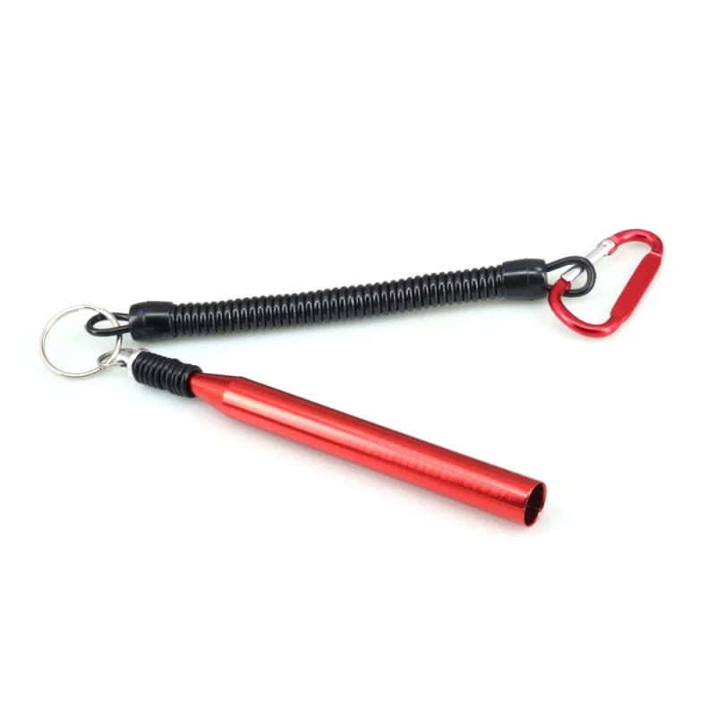 Сплав рыболовное уплотнительное кольцо WACKY Worm Rig уплотнительное кольцо инструмент полый дизайн для Senkos Stick мягкие приманки с анти-потеря веревки KT01 - Цвет: Красный