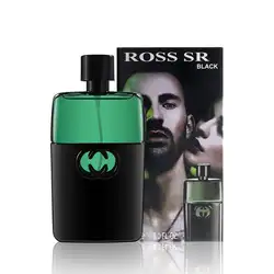 Черный мужской парфюм 90 мл стойкий свежий парафум натуральный мужской парфюмированный спрей в бутылке древесный легкий аромат духи