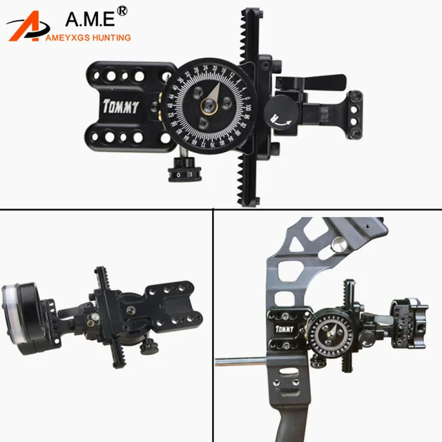 US $119.93 Archery Compound Sight Aluminum Alloy Adjustable pins Sights Outdoor Competition