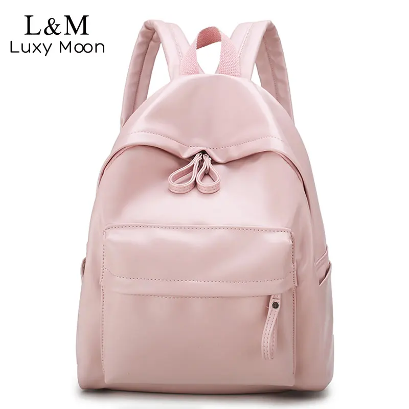Кожаный рюкзак для колледжа женский с несколькими карманами большой путешествий