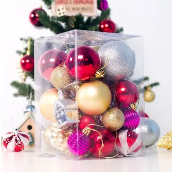 

30Pcs/Set Christmas Xmas Tree Ball Bauble Hanging Home Party Ornament Decor Colorful Red Gold Ball New Year Souvenir