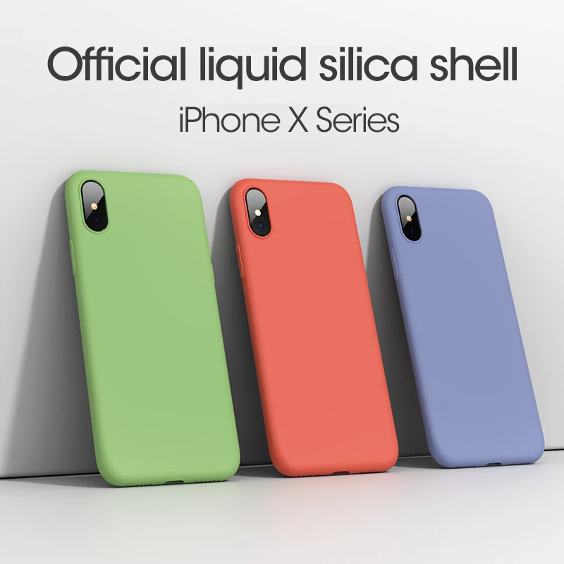 Чехол ASINA для iPhone 8, 7, 6, жидкий силиконовый чехол, однотонный Прозрачный бампер для iPhone 8, 7, 6 Plus, X, Xs, Max, XR, Coque Capa