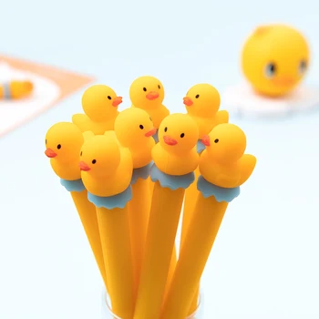 

Mohamm 1Pc 0.5mm Cartoon Creative Neutral Pen Lovely Yellow Duck Student Signature School Supplies