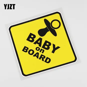 

YJZT 14.4CMX14.4CM Car Sticker Baby ON Board Pvc Decal Bumper 13A-0034