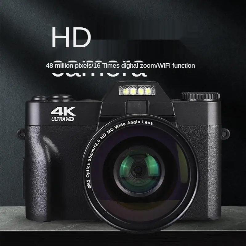 Camaras de video digital ELRVIKECS cámara Digital 2021 4K HD 16X, Micro individual Retro con WiFi, cámara Digital profesional, Vlog, lente externa - Imagen 6