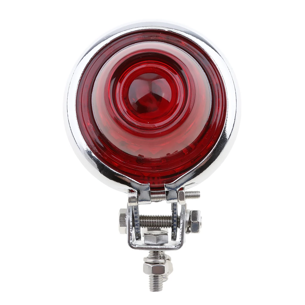 Motorcycle Rear Tail Brake Light Stop Lamp Red LED  3 Wires Connection For Harley Bobber Cafe Racer