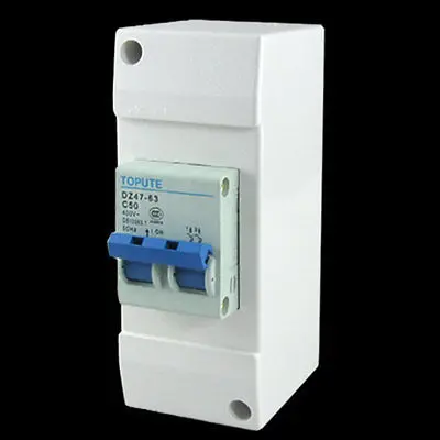 AC 400V 50A 3000A Capacity Double Pole Protective Overloaded Circuit Breaker