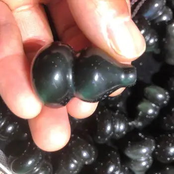 

Natural color obsidian carving gourd crystal gourd decorative arts