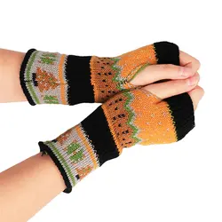 Зимние вязаные перчатки 1 пара рождественские вязанные перчатки-митенки унисекс мягкие теплые варежки вязаные перчатки