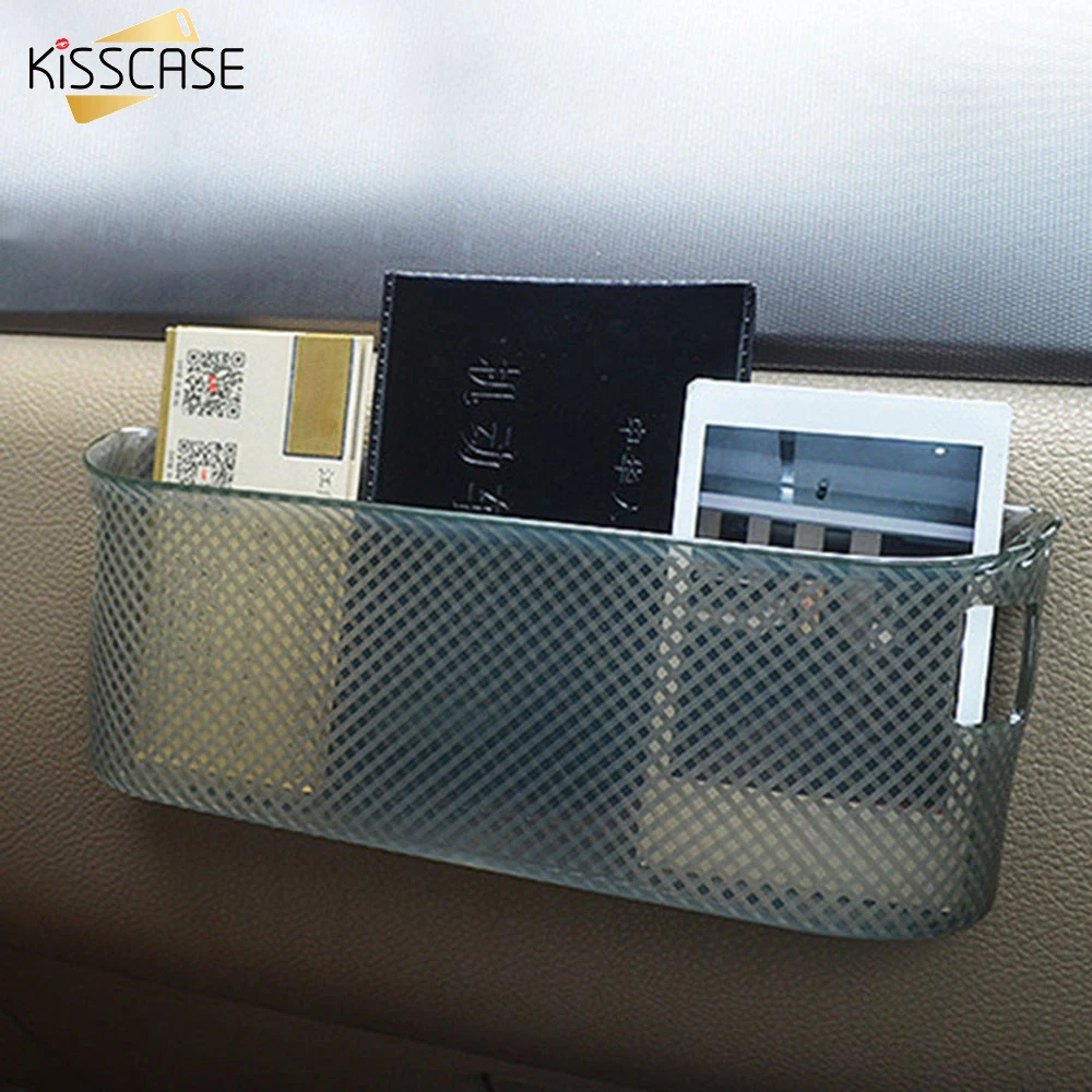 

KISSCASE Sticky Storage Box In Car Organizer For Mobile Phone Car Accessories Interior Multi-function Organizer Plastic Boxes