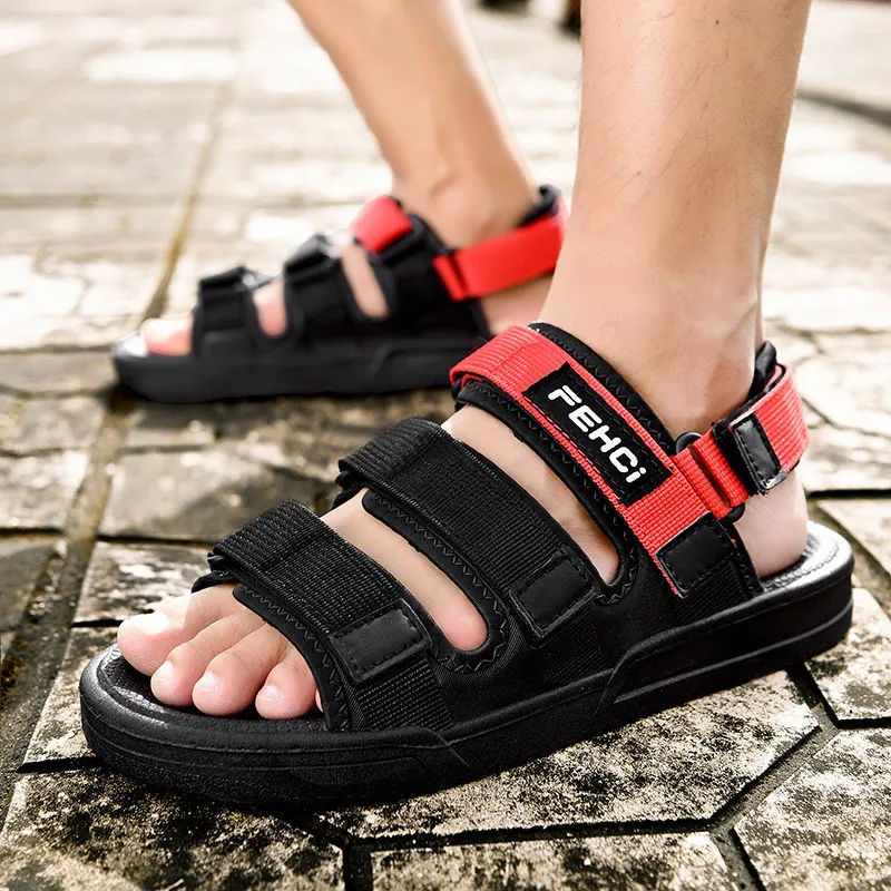 

2019 Beach Outdoor Sandals Men Casual New Style Trend Korean-style Summer Slippers Outer Wear Sports Rubber Adult