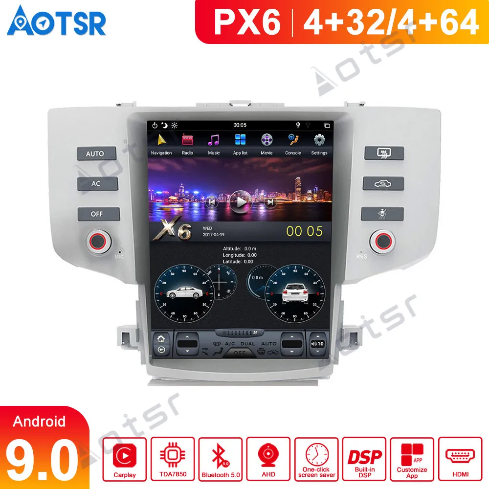 

Автомобильная Мультимедийная система с GPS-навигацией, Android 9, в стиле Tesla, для Toyota Reiz 2005-2009, автомобильное стерео радио, магнитофон без DVD, головное устройство