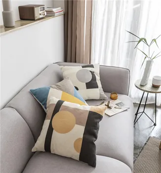 

45x45cm lattice Sofa Pillowcase Pink Cushion Cover Throw Pillow Case Home Sofa Bed Chair Decoration 17.72x 17.72inch