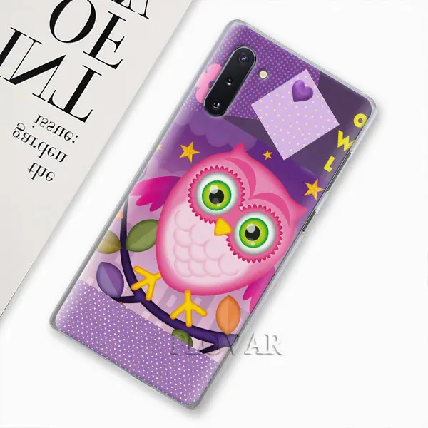 011 Милый Рождественский чехол с сердечками совы для samsung Galaxy Note 10 Plus 8 9 S10 S9 Plus S10e A30 A40 A50 A70 жесткий чехол - Цвет: 011