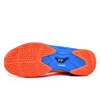 Zapatos de voleibol de las mujeres de los hombres transpirable zapatillas para bádminton azul o naranja formación de voleibol de la zapatilla de deporte de los hombres tenis ligera 36 ► Foto 2/6