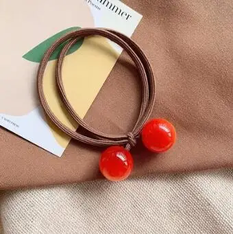 5 120 шт/Партия DIY простой мульти акриловый Вишневый ободок для волос эластичность галстук мяч-клубок резинка для волос Инструменты для укладки волос аксессуары HA1321 - Color: 5