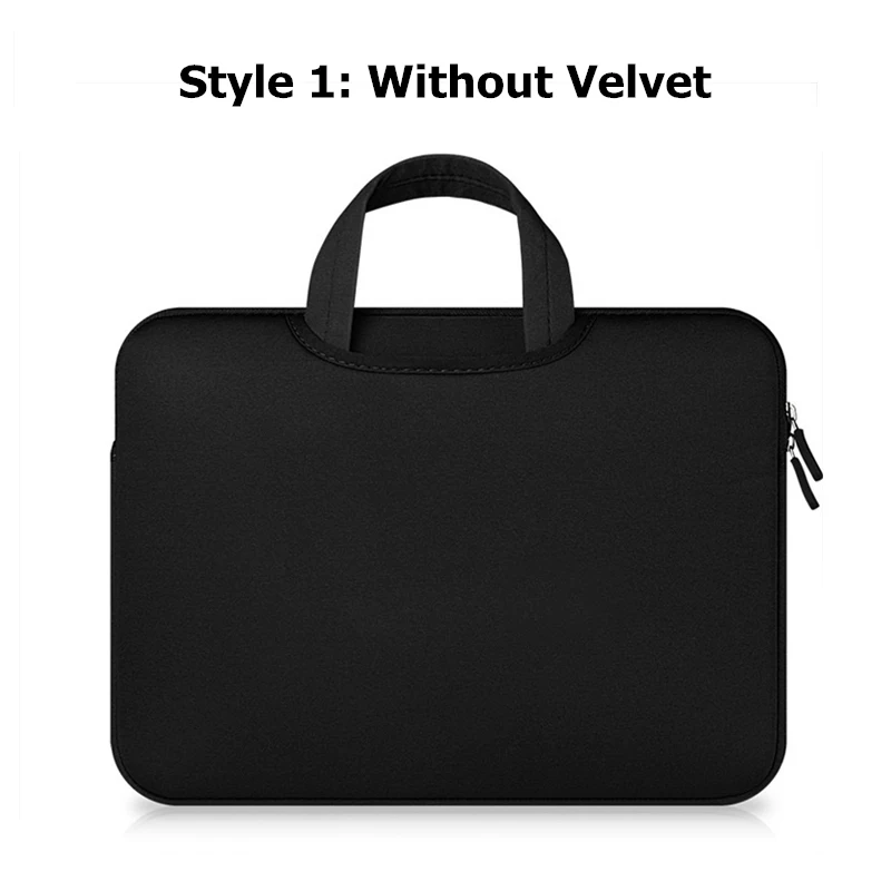black no Velvet Сумка для ноутбука для Dell Asus lenovo hp acer Сумочка компьютер 11 12 13 14 15 дюймов для Macbook Air Pro ноутбук 15,6 чехол - Цвет: black no Velvet