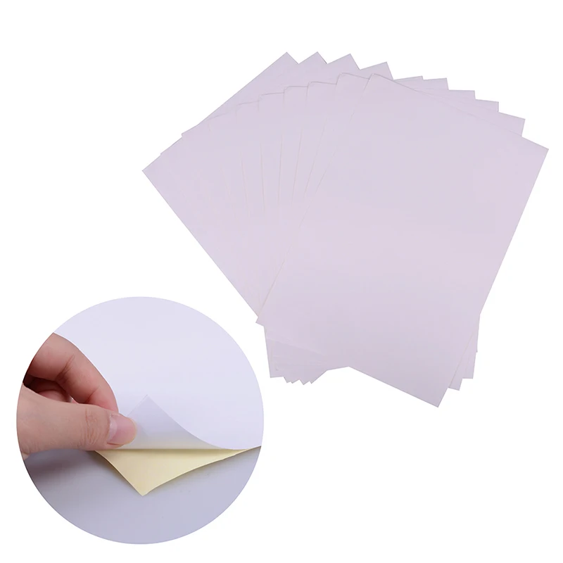 10sheets A4 matt printable white self adhesive sticker paper Iink office vinyl sticker paper
