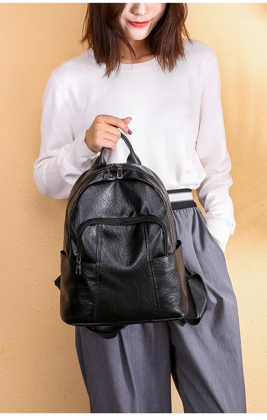 Новые модные женские рюкзаки, маленькие черные рюкзаки из искусственной кожи для девочек-подростков, Женская дорожная школьная сумка на плечо, рюкзак mochila