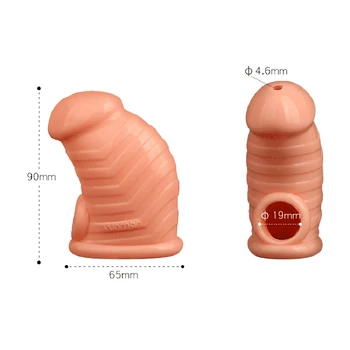 Male Chastity Cage Cock Ring Penis Scrotum Sleeve Sex Toys For Couples Penis Massage Lock Semen Delay Ejaculation Sex Shop 4