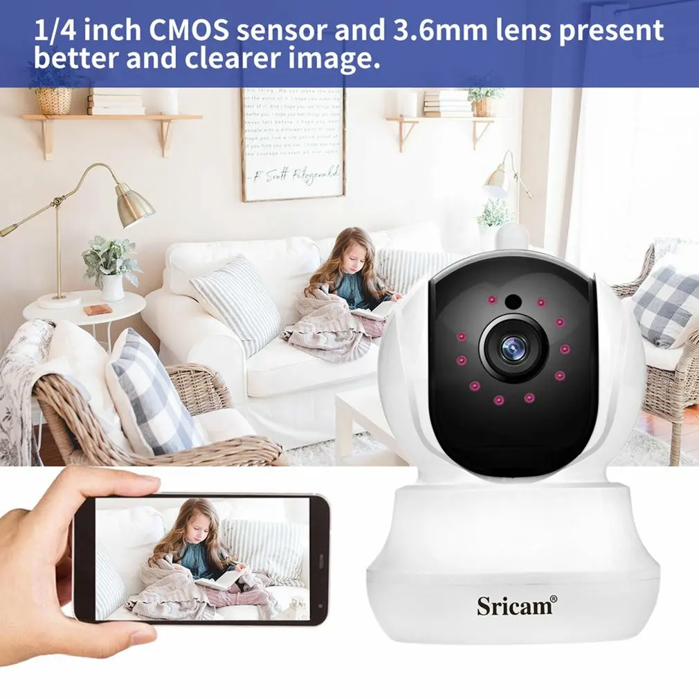 Sricam SP020 720P HD PTZ IP комнатная камера безопасности IR-CUT Wedcam WiFi Беспроводная камера для домашнего наблюдения детский монитор