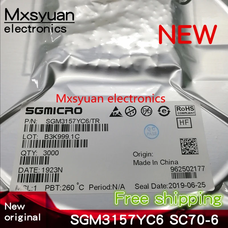 100 шт SGM 3157 YC6/TR SC70-6 YC6 SOT23-6 новый оригинальный SPDT аналоговый переключатель сигнала |