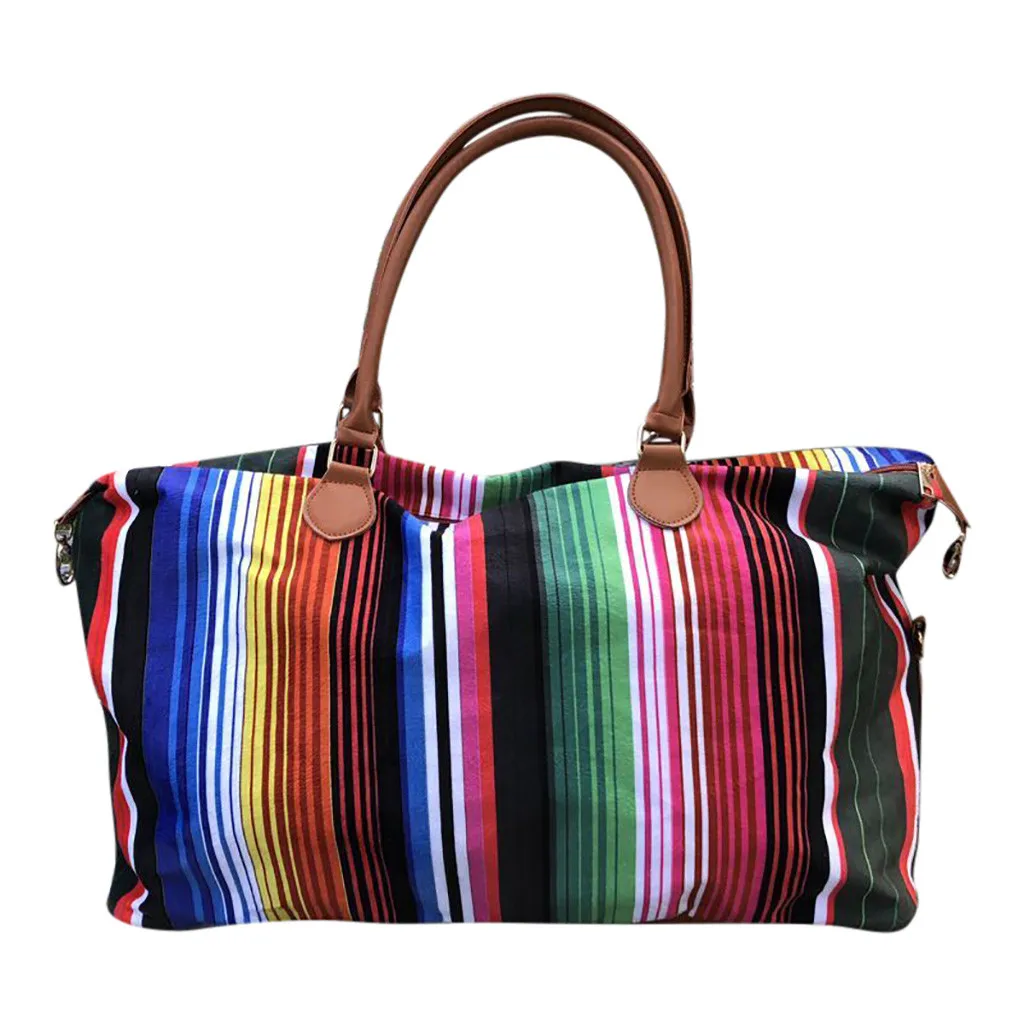 Сумка-тоут с кожаными ручками унисекс модная многофункциональная Большая вместительная кожаная сумка через плечо дорожная сумка#3 - Цвет: Многоцветный