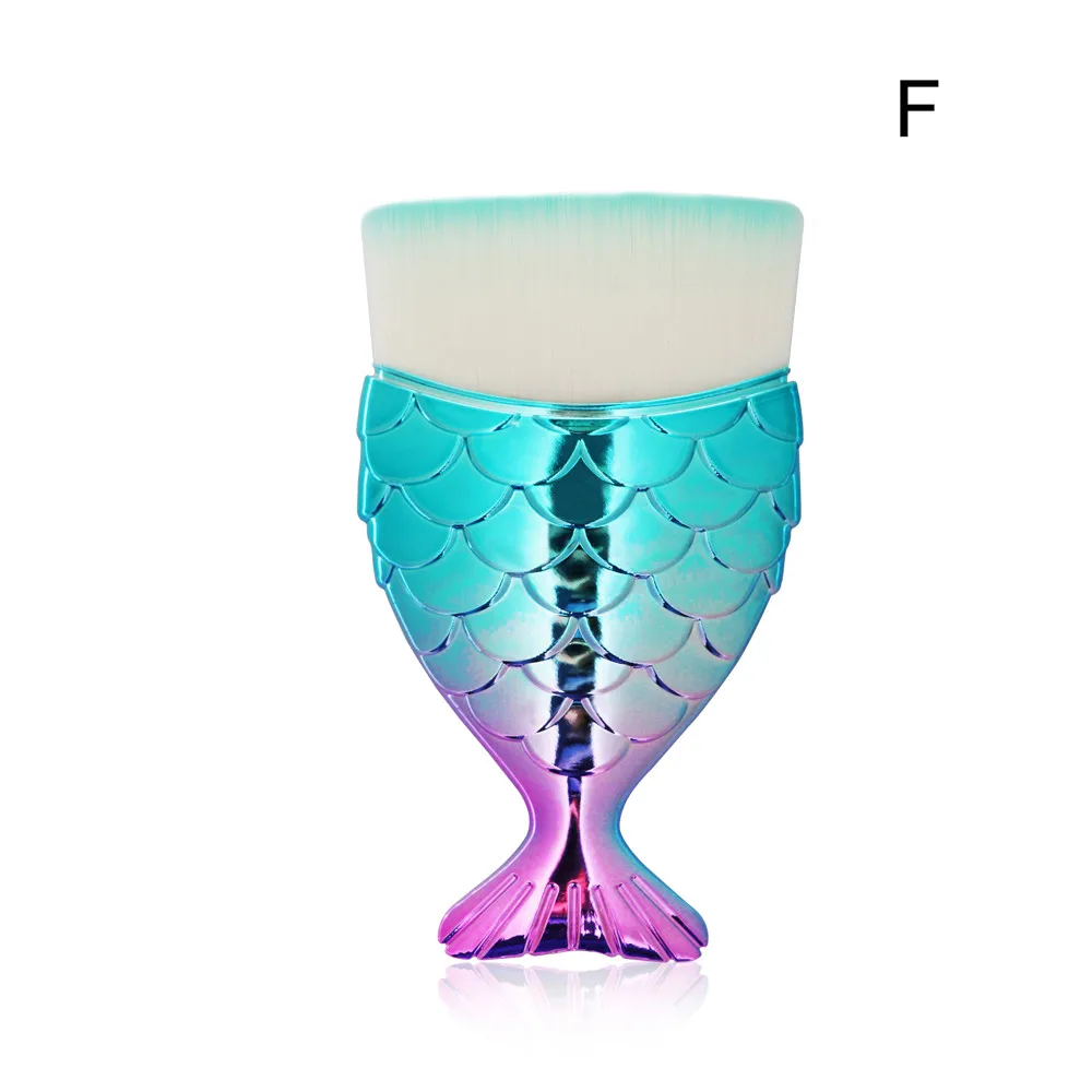 

1PCS Mermaid Makeup Brushes Pincel Sereia Fishtail Bottom Brush Powder Blush Cosmetic Foundation Fish Tail Make Up Brushes #E