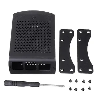 

Housing Aluminum Alloy Case Dual Mounting Plate Protective Shell Metal Enclosure fit for Raspberry Pi 4 Model B